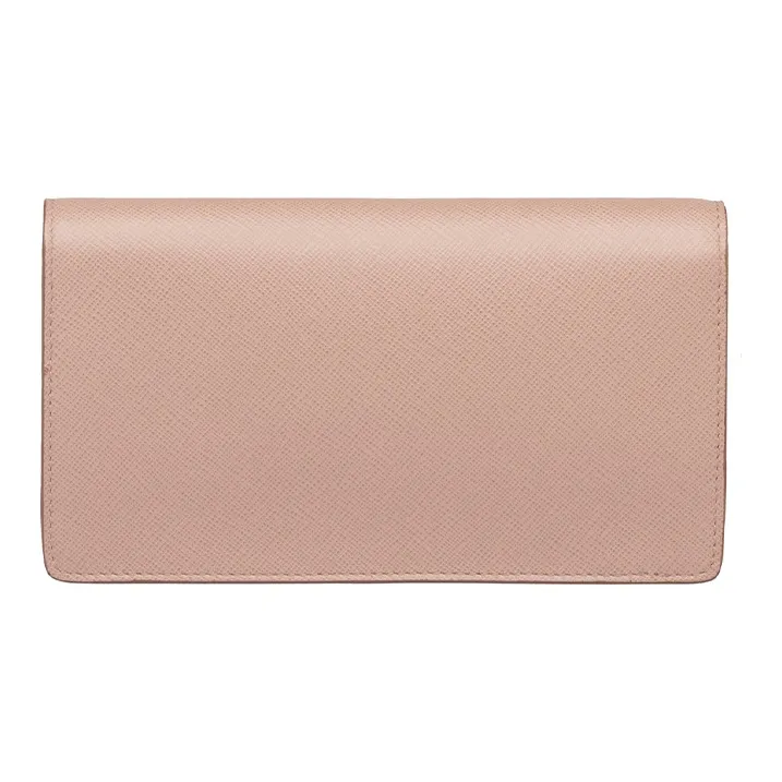 PRADA Saffiano Leather Crossbody Bag Shoulder Bag Women's Nude Pink-2