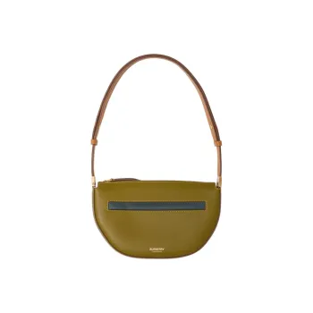 Burberry Olympia Sheepskin Crescent Bag Shoulder Bag Portable Crossbody Bag Shoulder Bag Women's Green