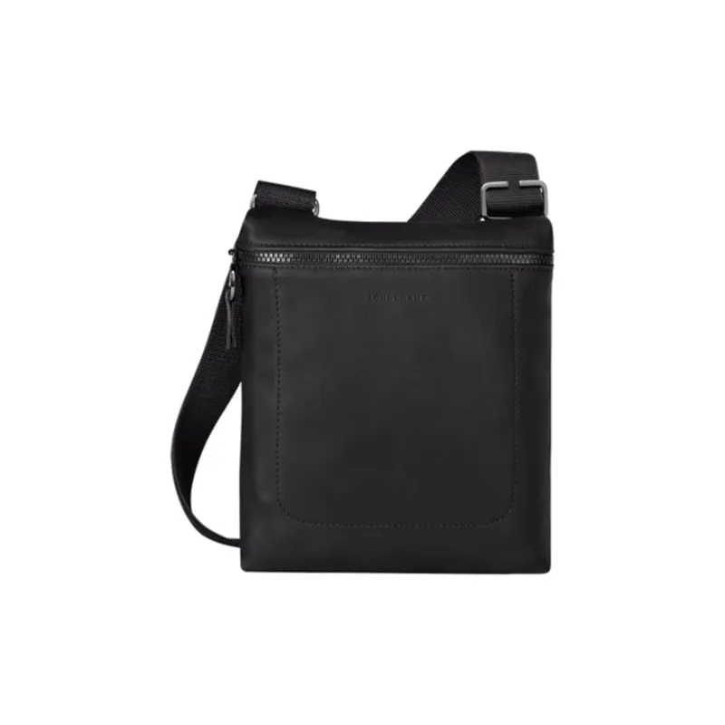 LONGCHAMP Sheepskin Shoulder Bag Crossbody Bag Men's Black-0