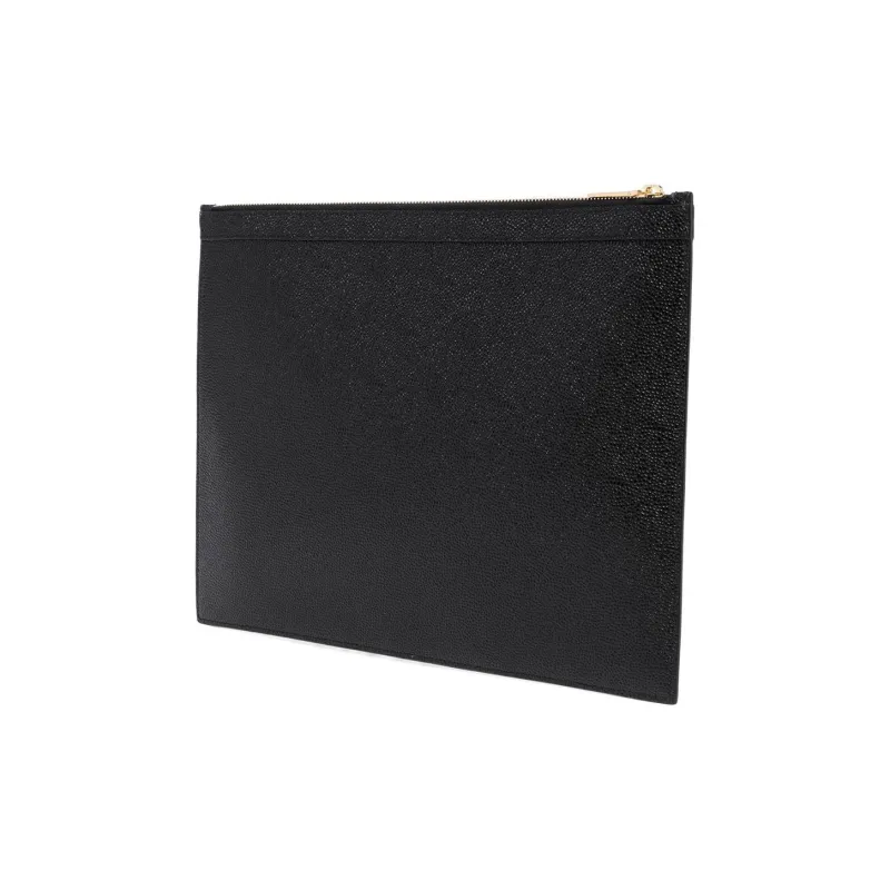 THOM BROWNE· Pebble Texture Calfskin Briefcase Medium Size Men's Black-2