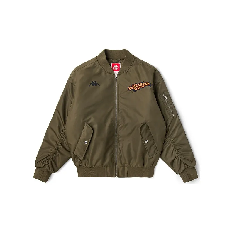 Kappa Solid Color Baseball Collar Puffer Jacket Unisex-6