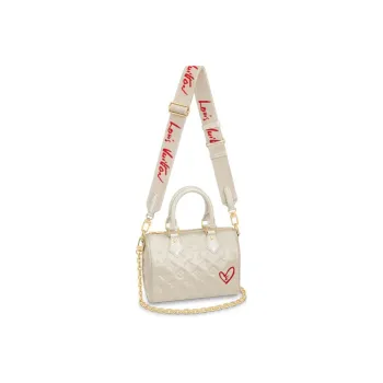 LOUIS VUITTON Limited Edition Speedy Bandouliere 22 Ivory