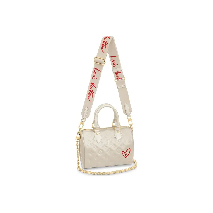 LOUIS VUITTON Limited Edition Speedy Bandouliere 22 Ivory-0
