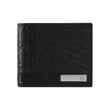 GUCCI Leather Wallet Men's Black
