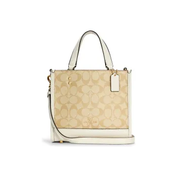 COACH PVC Tote Bag, Shopping Bag, Handbag, Shoulder Bag, Crossbody Bag Small Size Women's Light Khaki