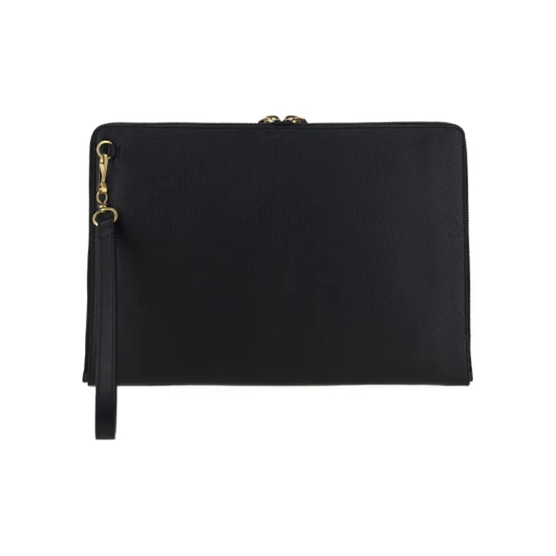 Balenciaga Leather Clutch Women's Black-1
