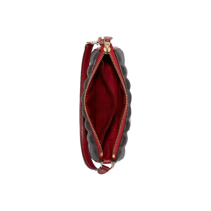 COACH Nolita Canvas Clutch Trumpets Women's Brown Red-1