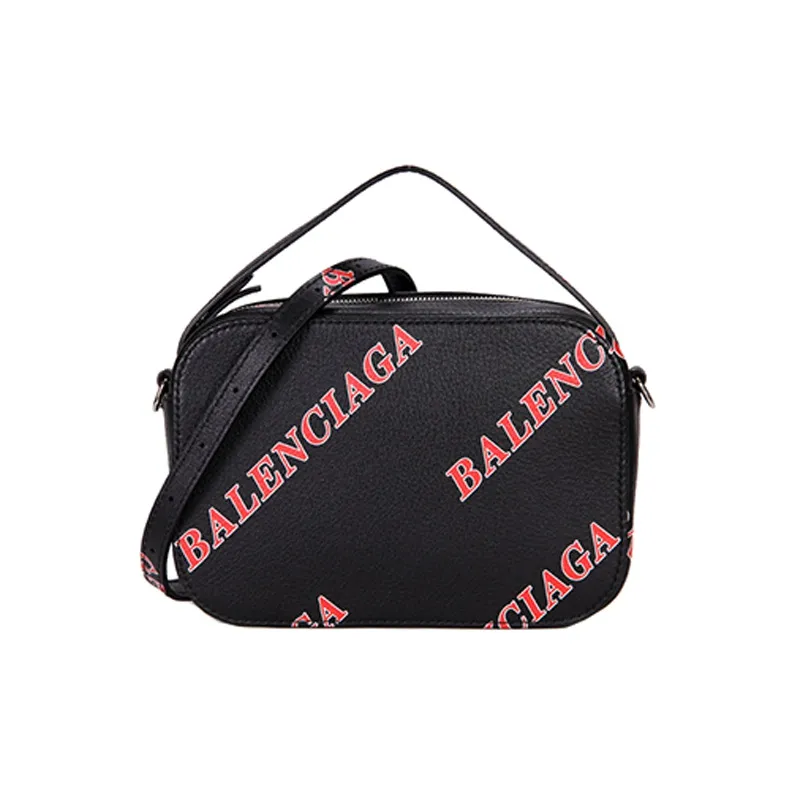 Balenciaga Everyday Cow Leather Crossbody Bag One Shoulder Handbag Women's Black-0