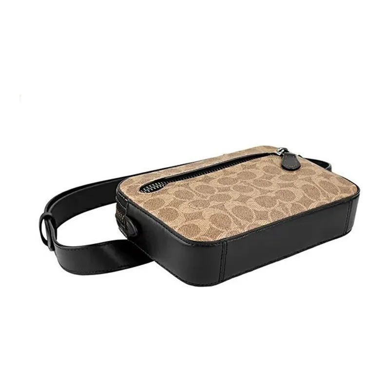 COACH Metropolitan Pebbled Soft Leather Fanny Pack Small Size Men's Khaki-2