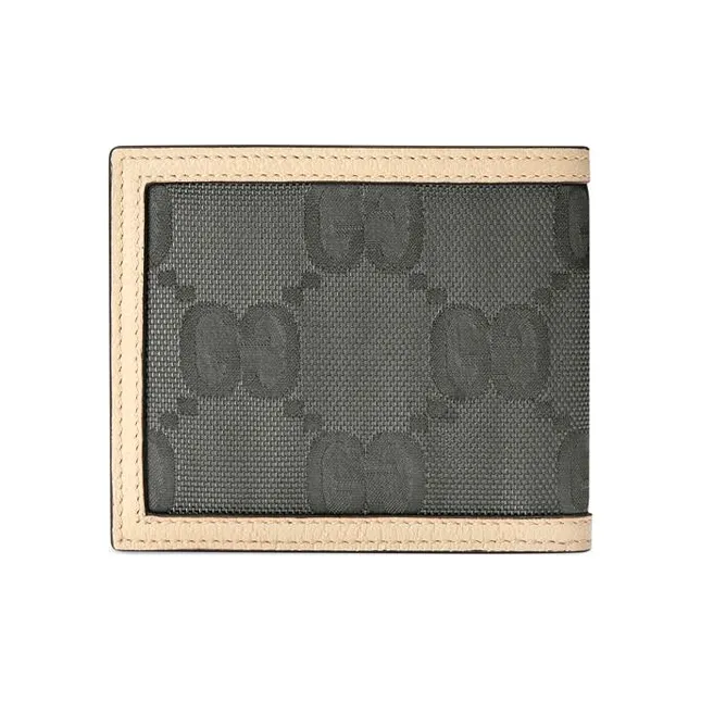 GUCCI Off The Grid Leather Nylon Hybrid Wallet Men's Dark Gray-2