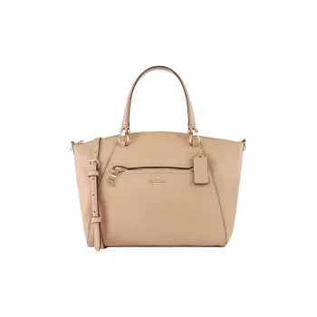 COACH Prairie Leather Tote Bag Shopping Bag Dumpling Bag One Shoulder Handbag Large Size Women's Nude