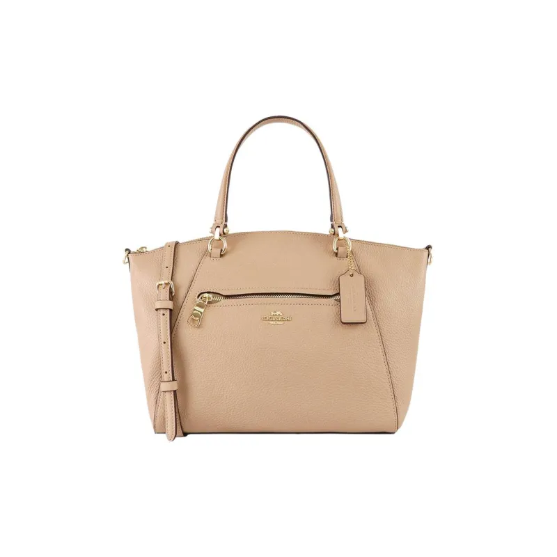 COACH Prairie Leather Tote Bag Shopping Bag Dumpling Bag One Shoulder Handbag Large Size Women's Nude-0
