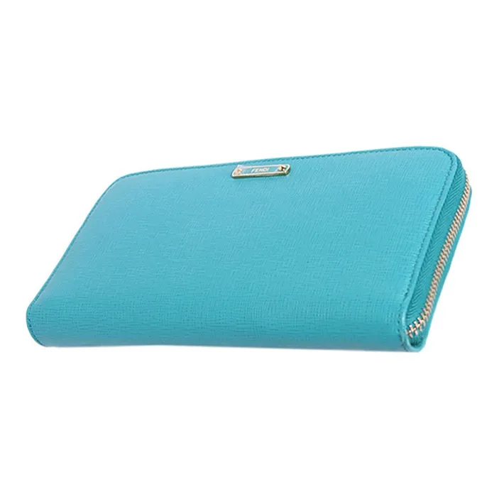 FENDI Leather Wallet Regular Women's Blue-1