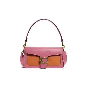 COACH Tabby Leather Wine God Bag Handbag Shoulder Bag Medium Size Women's Purple Orange Multicolor