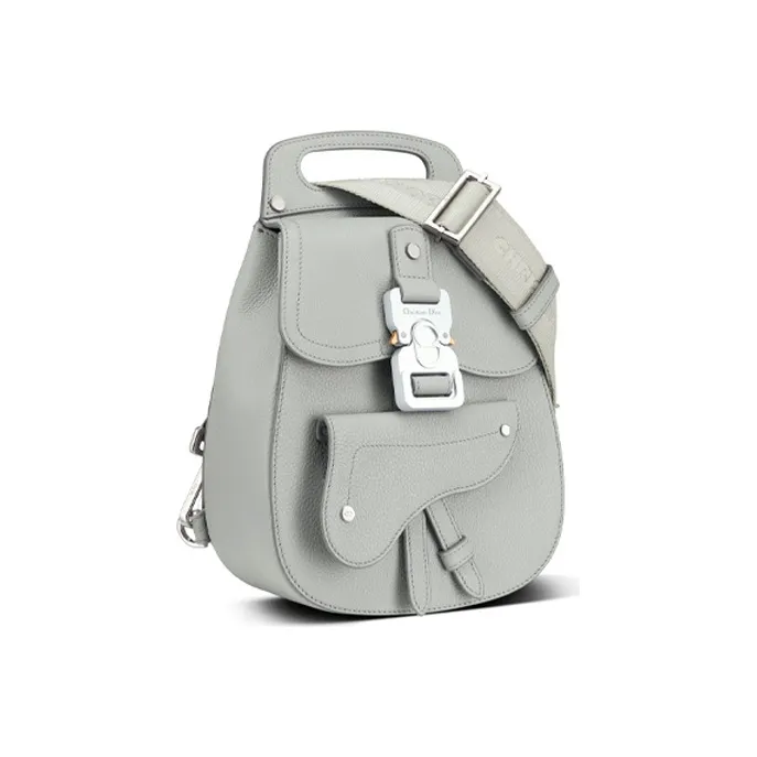 DIOR Cow Leather Saddle Bag, Crossbody Bag, Shoulder Bag Men's Dio Gray-1