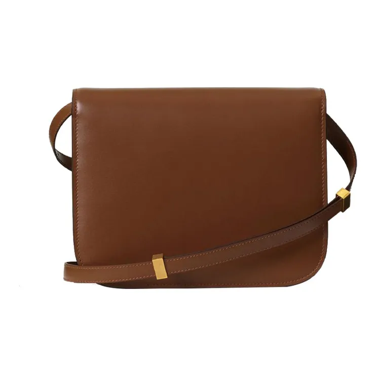 CELINE Classic Bo Cow Leather Block Bag Shoulder Bag Crossbody Bag Medium Size Women's Caramel-3