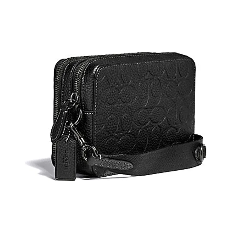 COACH Charter Leather Fanny Pack, Shoulder Bag, Crossbody Bag Regular Men's Black-1