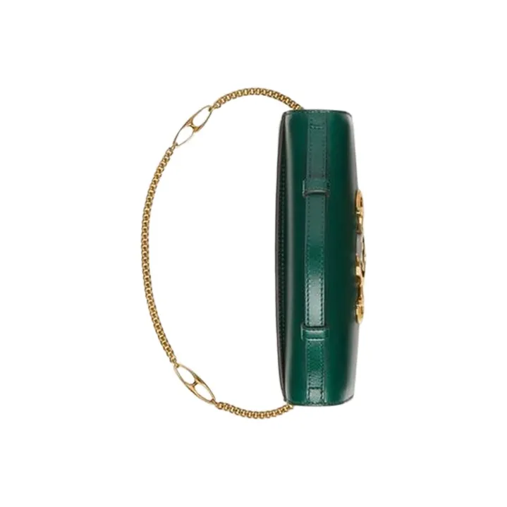 GUCCI Zumi Leather Portable Crossbody Bag Shoulder Bag Mini Women's Green-3