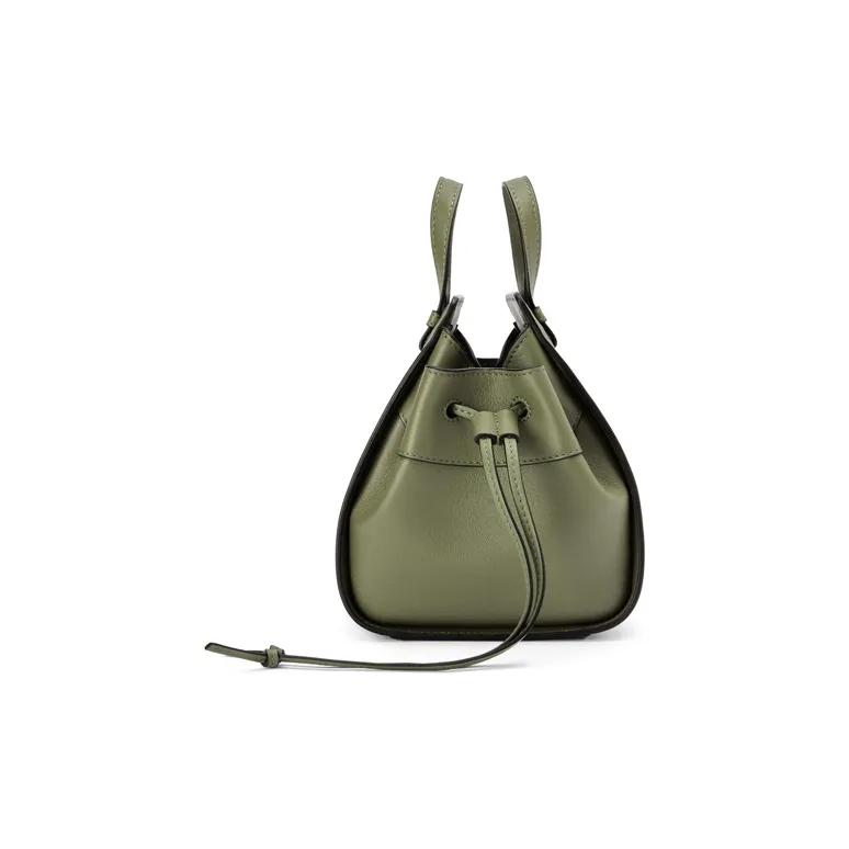 LOEWE Hammock Cow Leather Hammock Bag Shoulder Bag Crossbody Bag Handbag Small Size Women's Dark Green-2