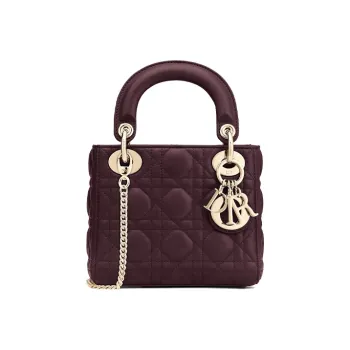 DIOR Lady Dior Sheepskin Dior Bag Shoulder Bag Crossbody Bag Handbag Mini Women's Fuchsia