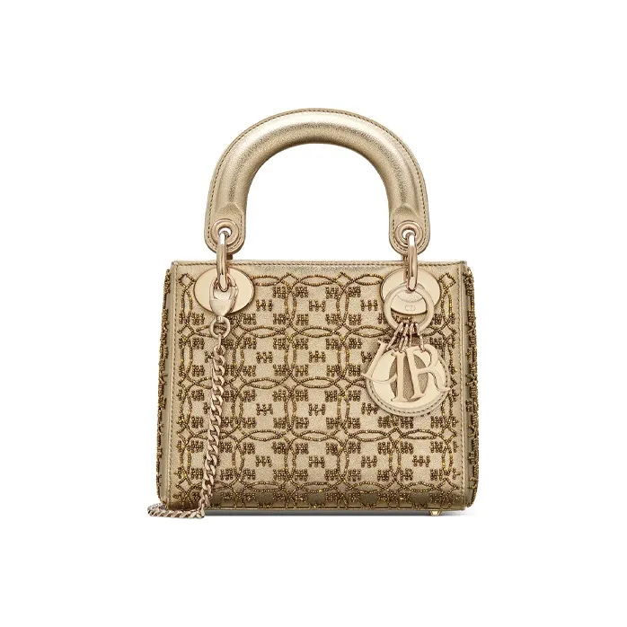 DIOR Lady Dior Calfskin Dior Bag Handbag Shoulder Bag Mini Women's Metal Bronze-0