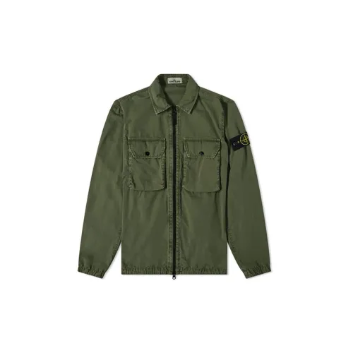 STONE ISLAND Jackets Men Green