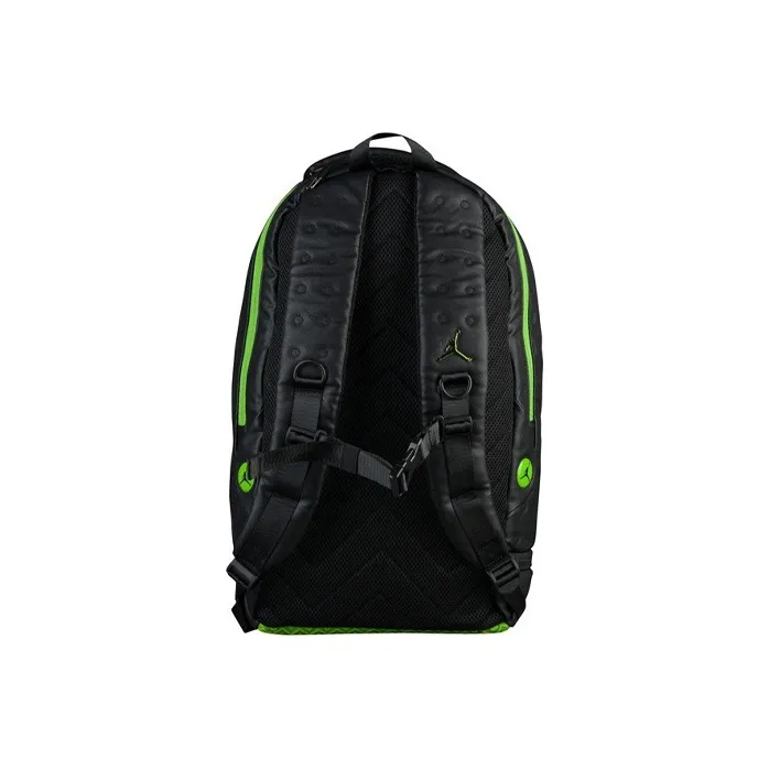 Jordan Canvas Basketball Bags Backpack Regular Unisex Black Green Multicolor-3