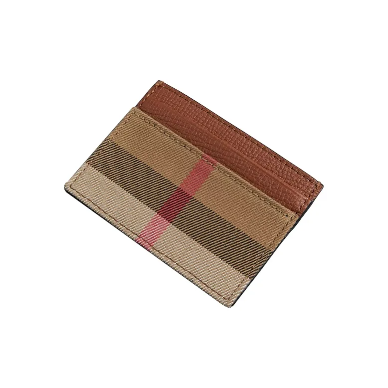Burberry Cow Leather Card Holder Unisex Brown-3