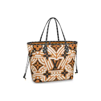 LOUIS VUITTON Crafty Neverfull Mm Caramel/Cream