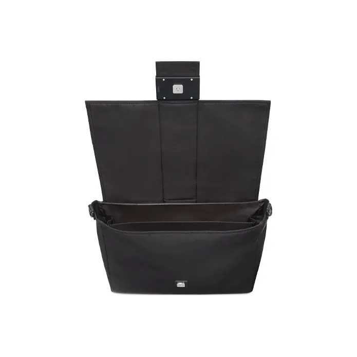 FENDI Baguette Cow Leather Baguette Bag, Messenger Bag, Handbag, Shoulder Bag, Crossbody Bag Tubas Men's Black-3