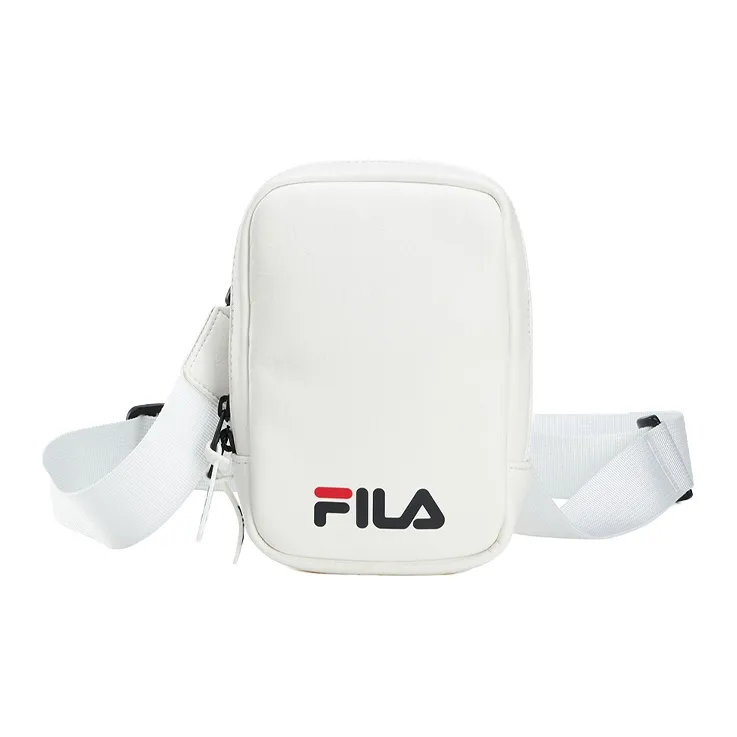 FILA Polyurethane Synthetic Leather Cell Phone Pouch, Shoulder Bag, Crossbody Bag Regular Unisex White-0