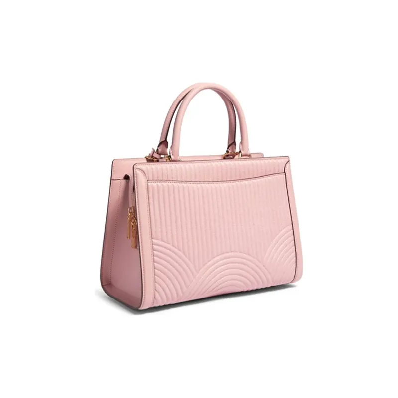 COACH Zoe Leather Handbag Shoulder Bag Tote Bag Shopping Bag Crossbody Bag Women's Cherry Blossom Pink-1