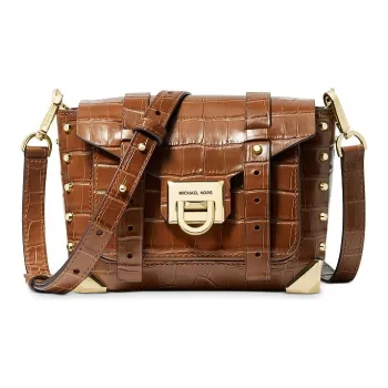 MICHAEL KORS Manhattan Cow Leather Shoulder Bag Crossbody Bag Women's Khaki