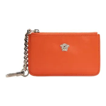 VERSACE La Medusa Cow Leather Handbag Coin Purse Regular Unisex Orange