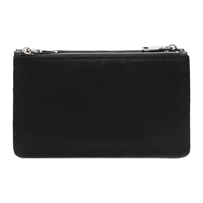 PRADA Fabric Clutches Crossbody Bag Shoulder Bag Women's Black-3