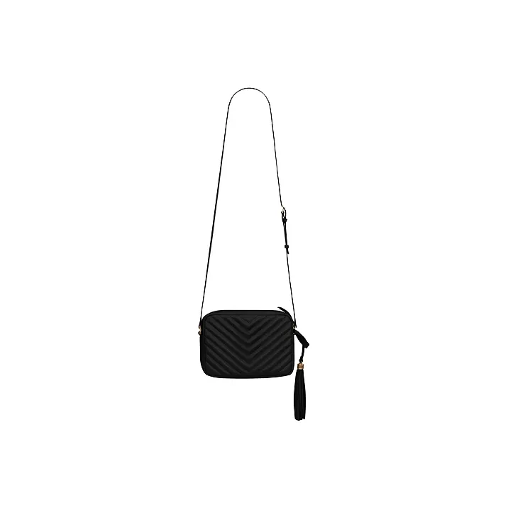 SAINT LAURENT LOU Quilted Cow Leather Camera Bag Shoulder Bag Crossbody Bag Women's Black-3