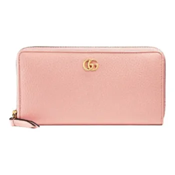 GUCCI Marmont Leather Wallet Regular Women's Pink/Candy Color