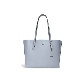 COACH Mollie Leather Tote Bag, Shopping Bag, Tote Handbag Large Size Women's Twilight Light Blue