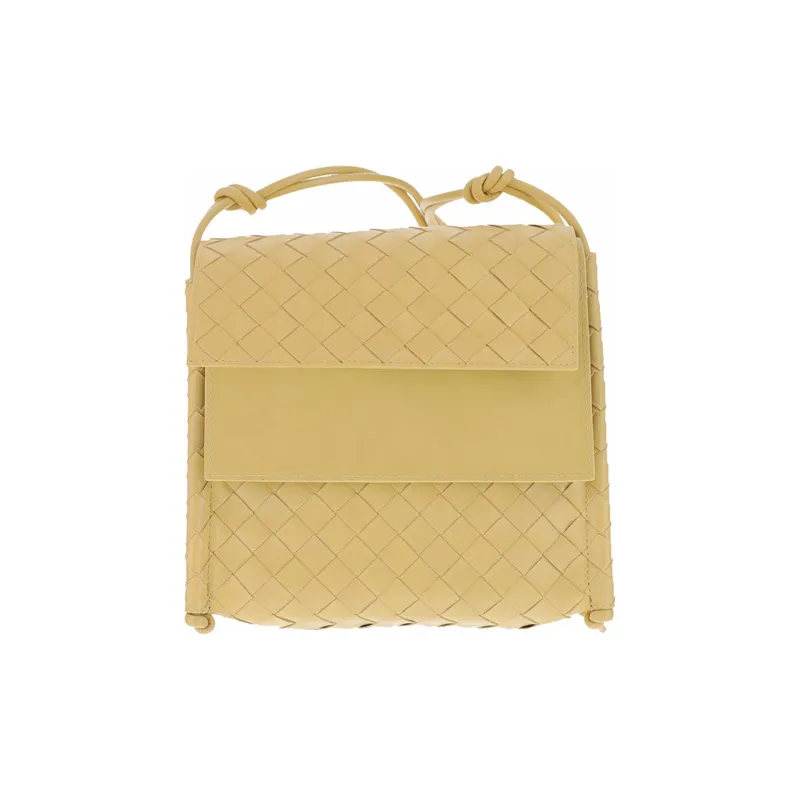 Bottega Veneta Lambskin Handbag Shoulder Bag Women's Beige-0