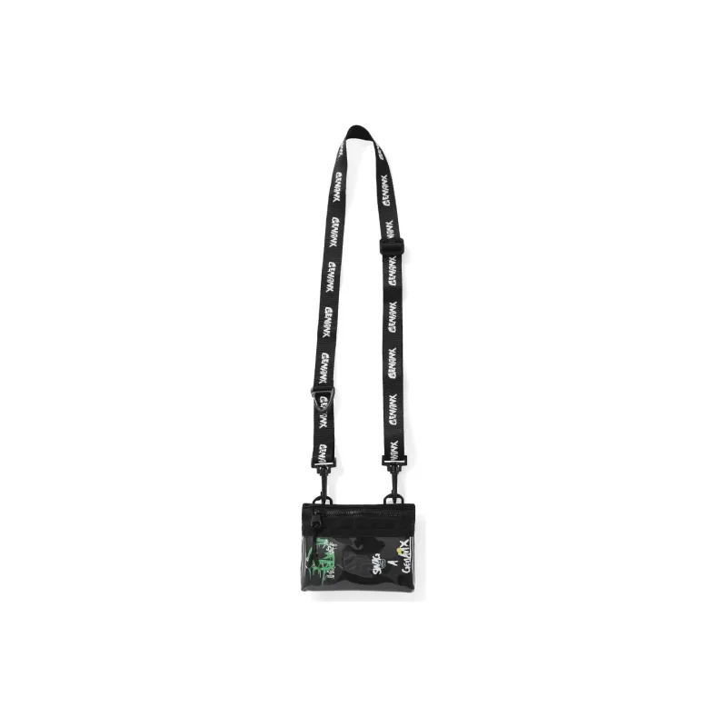 GENANX Polyamide Combo Bag, Shoulder Bag Regular Unisex Black/White-2