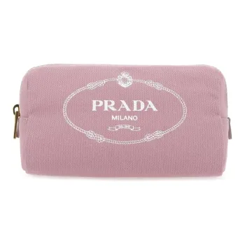 PRADA Canvas Bag, Makeup Bag, Toiletry Bag Women's Pink