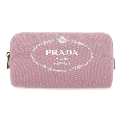 PRADA Canvas Bag, Makeup Bag, Toiletry Bag Women's Pink