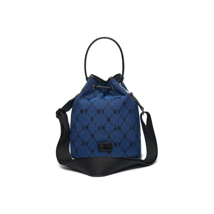 MLB Monogram Collection Polyester Bucket Bag, Handbag, Crossbody Bag Regular Unisex Blue-2
