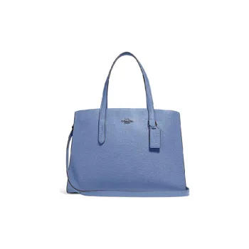 COACH Charlie Cow Leather Tote Bag Shopping Bag Shoulder Bag Crossbody Bag Handbag Large Size Women's Dark Blue