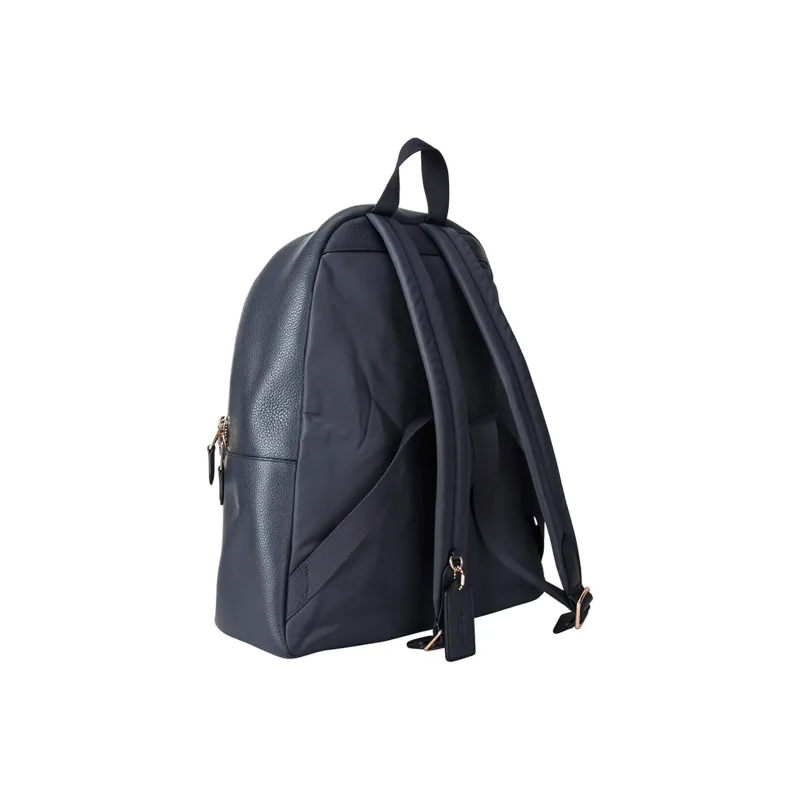 COACH Charlie Leather Backpack Large Size Women's Navy Blue-1
