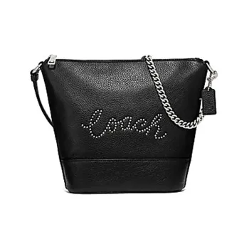 COACH Paxton Leather Hobo Bag Shoulder Bag Crossbody Bag Small Size Women's Black