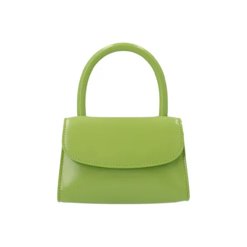 By Far Mini Croco Leather Small Square Bag, Crossbody Bag, Handbag Regular Women's Green