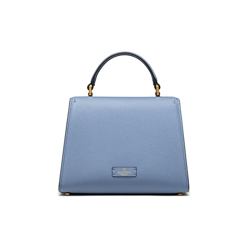 Valentino VSLING Grain Calfskin Shoulder Bag, Crossbody Bag, Handbag Trumpets Women's Blue-2