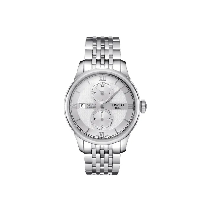 TISSOT Le Locle Collection Automatic Mechanical Movement Men's Watches Watch 39.3mm Silver Dial Stainless Steel Case-0