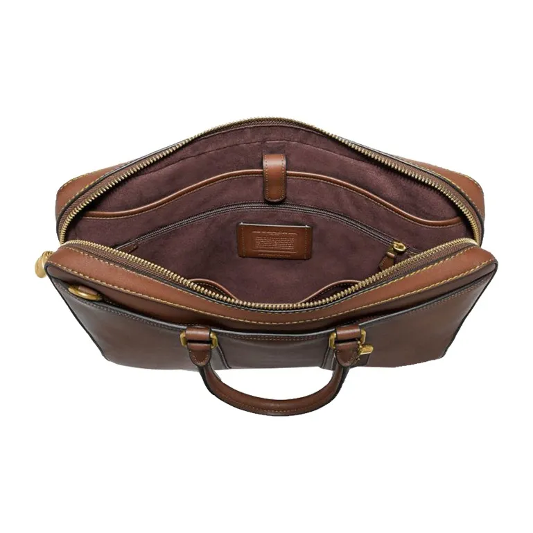 COACH Metropolitan Leather Handbag, Shoulder Bag, Crossbody Bag, Briefcase Tubas Men's Brown-3